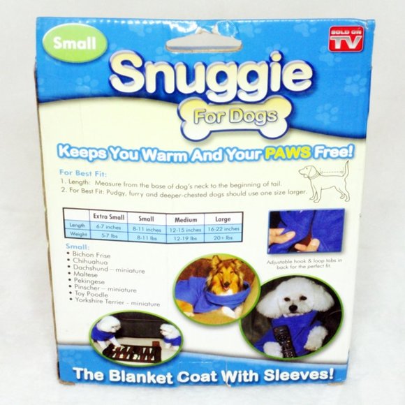 Snuggie For Dogs Fleece Blanket Coat Pink size Small - Picture 2 of 5